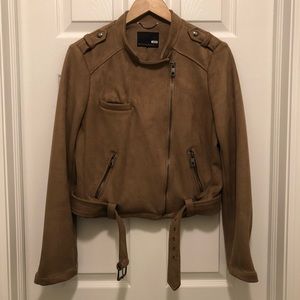 BANANA REPUBLIC vegan suede Moto jacket